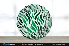 Green Animal Print Wind Spinner Sublimation PNG Design Product Image 1