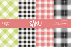 Green and cream argyle digital paper with striped diamond pattern