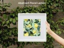 Watercolor Lemon Seamless Digital Paper Citrus Floral Paper Product Image 6