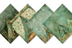 Green Boho Tent Digital Paper Bundle Product Image 3