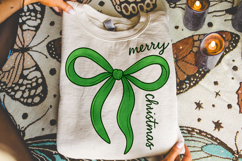 Merry Christmas PNG, Holiday PNG, Christmas Coquette Bow PNG Product Image 4