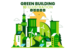10 Green Building Illustration Product Image 1