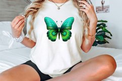 Watercolor Green Butterfly Clipart Bundle Product Image 3