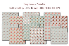 Green Christmas Seamless Pattern Mega Bundle Digital Papers Product Image 2