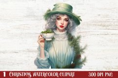 Cozy Green christmas Clipart Sublimation, Christmas PNG Product Image 1