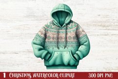 Cozy Green christmas Clipart Sublimation, Christmas PNG Product Image 1