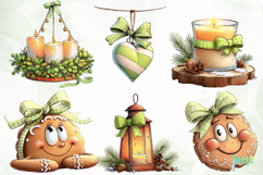 Green Christmas Clipart Product Image 5
