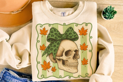Halloween Coquette Bow PNG, Halloween Skull PNG, Autumn PNG Product Image 4