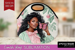 Cottagecore Lunch Bag - Green Coquette Lunch Bug PNG Product Image 1