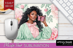 Cottagecore Mouse Pad Sublimation - Green Coquette Mousepad Product Image 1