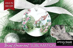 Cottagecore Ornament PNG - Green Coquette PNG Sublimation Product Image 1
