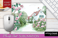 Cottagecore Mouse Pad Sublimation - Green Coquette Mousepad Product Image 1