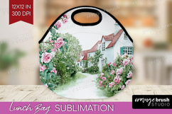 Cottagecore Lunch Bag - Green Coquette Lunch Bug PNG Product Image 1