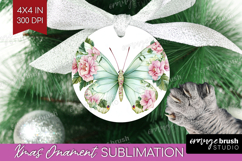 Cottagecore Ornament PNG - Green Coquette PNG Sublimation Product Image 1