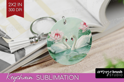 Cottagecore Keychain PNG - Green Coquette Keychain Product Image 1