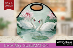 Cottagecore Lunch Bag - Green Coquette Lunch Bug PNG Product Image 1
