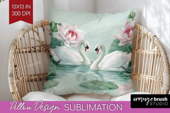 Cottagecore Pillow Sublimation - Green Coquette Pillow PNG Product Image 1