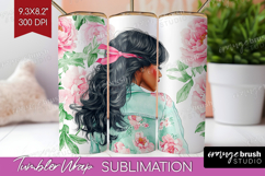 Cottagecore Tumbler Wrap - Green Coquette Tumbler PNG Product Image 1