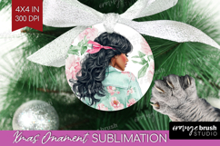 Cottagecore Ornament PNG - Green Coquette PNG Sublimation Product Image 1