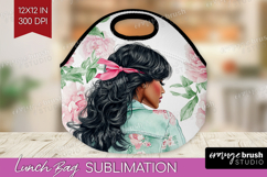 Cottagecore Lunch Bag - Green Coquette Lunch Bug PNG Product Image 1