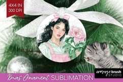 Cottagecore Ornament PNG - Green Coquette PNG Sublimation Product Image 1