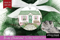 Cottagecore Ornament PNG - Green Coquette PNG Sublimation Product Image 1