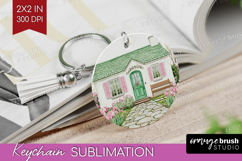 Cottagecore Keychain PNG - Green Coquette Keychain Product Image 1