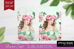 Cottagecore Phone Case PNG - Green Coquette Case PNG Product Image 1