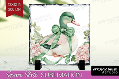 Cottagecore Slate PNG - Green Coquette Square Slate Product Image 1