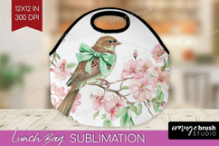 Cottagecore Lunch Bag - Green Coquette Lunch Bug PNG Product Image 1