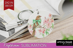 Cottagecore Keychain PNG - Green Coquette Keychain Product Image 1