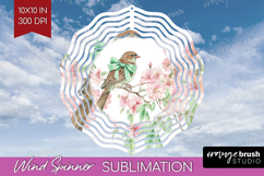 Cottagecore Wind Spinner Sublimation PNG - Green Coquette Product Image 1