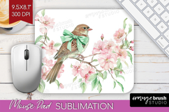 Cottagecore Mouse Pad Sublimation - Green Coquette Mousepad Product Image 1