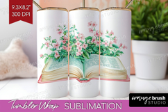 Cottagecore Tumbler Wrap - Green Coquette Tumbler PNG Product Image 1
