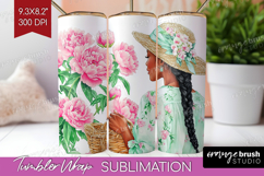 Cottagecore Tumbler Wrap - Green Coquette Tumbler PNG Product Image 1