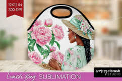Cottagecore Lunch Bag - Green Coquette Lunch Bug PNG Product Image 1