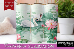 Cottagecore Tumbler Wrap - Green Coquette Tumbler PNG Product Image 1