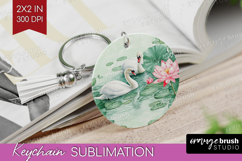 Cottagecore Keychain PNG - Green Coquette Keychain Product Image 1