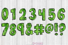 Monster Doodle Font | Alphabet clipart Halloween PNG Letter Product Image 4