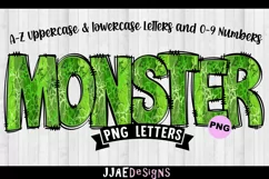Monster Doodle Font | Alphabet clipart Halloween PNG Letter Product Image 1