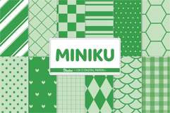 Green Diagonal Stripe Digital Paper