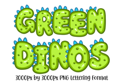 Green Dino Dinosaur Alphabet Lettering Font Monster Cartoon Product Image 1