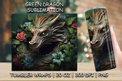 20oz Dragon Tumbler, 3d Sublimation Tumbler Wrap Product Image 1