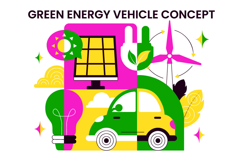 10 Green Energy Vehicle Illustration Product Image 4