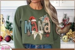 Boho Christmas Mama png, Retro Christmas Mama sublimation Product Image 7