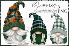 Green Fall Autumn Gnomes Watercolor Clipart Pngpreview 