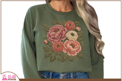 Vintage Faux Embroidered Floral Bouquet Product Image 4