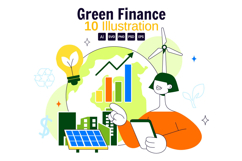10 Green Finance Investing Illustration Product Image 1