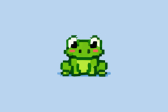 Green Frog Pixel Art Design Vector Product Image 2