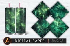 Green Galaxy Digital Paper Product Image 1